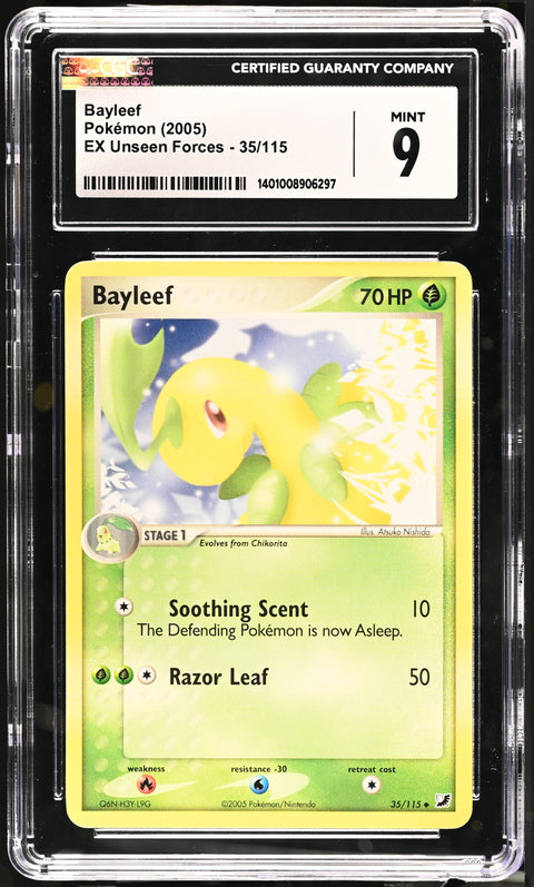 2005 EX Unseen Forces #35/115 Bayleef CGC 9