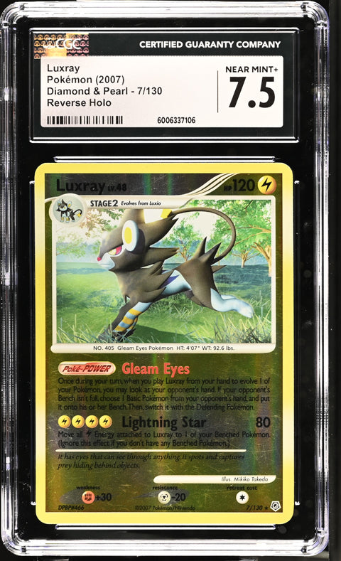 2007 Diamond & Pearl #7/130 Luxray CGC 7.5