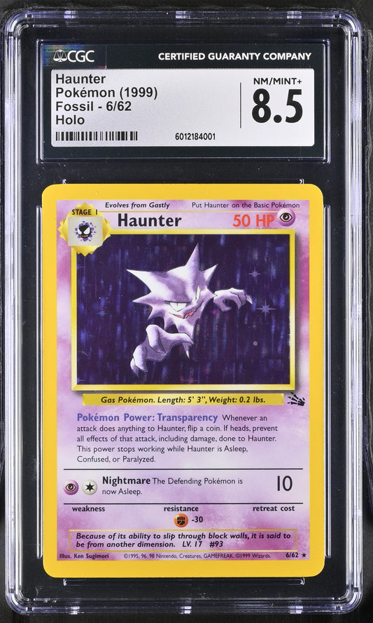 1999 Fossil #6/62 Haunter CGC 8.5