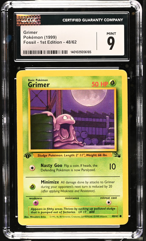 1999 Fossil - 1st Edition #48/62 Grimer CGC 9