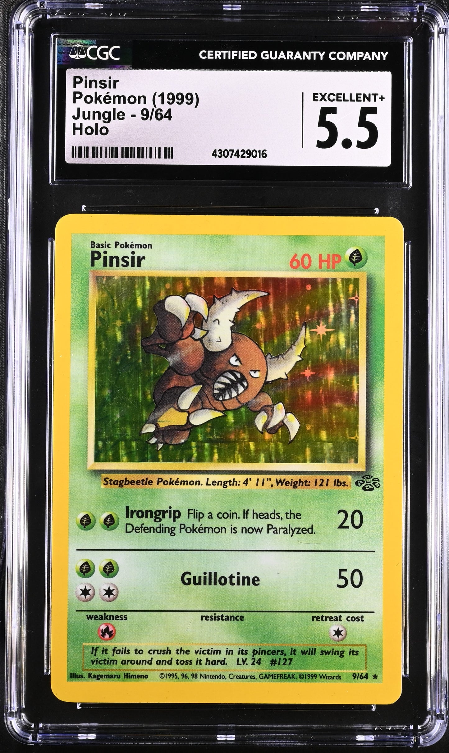 1999 Jungle #9/64 Pinsir CGC 5.5