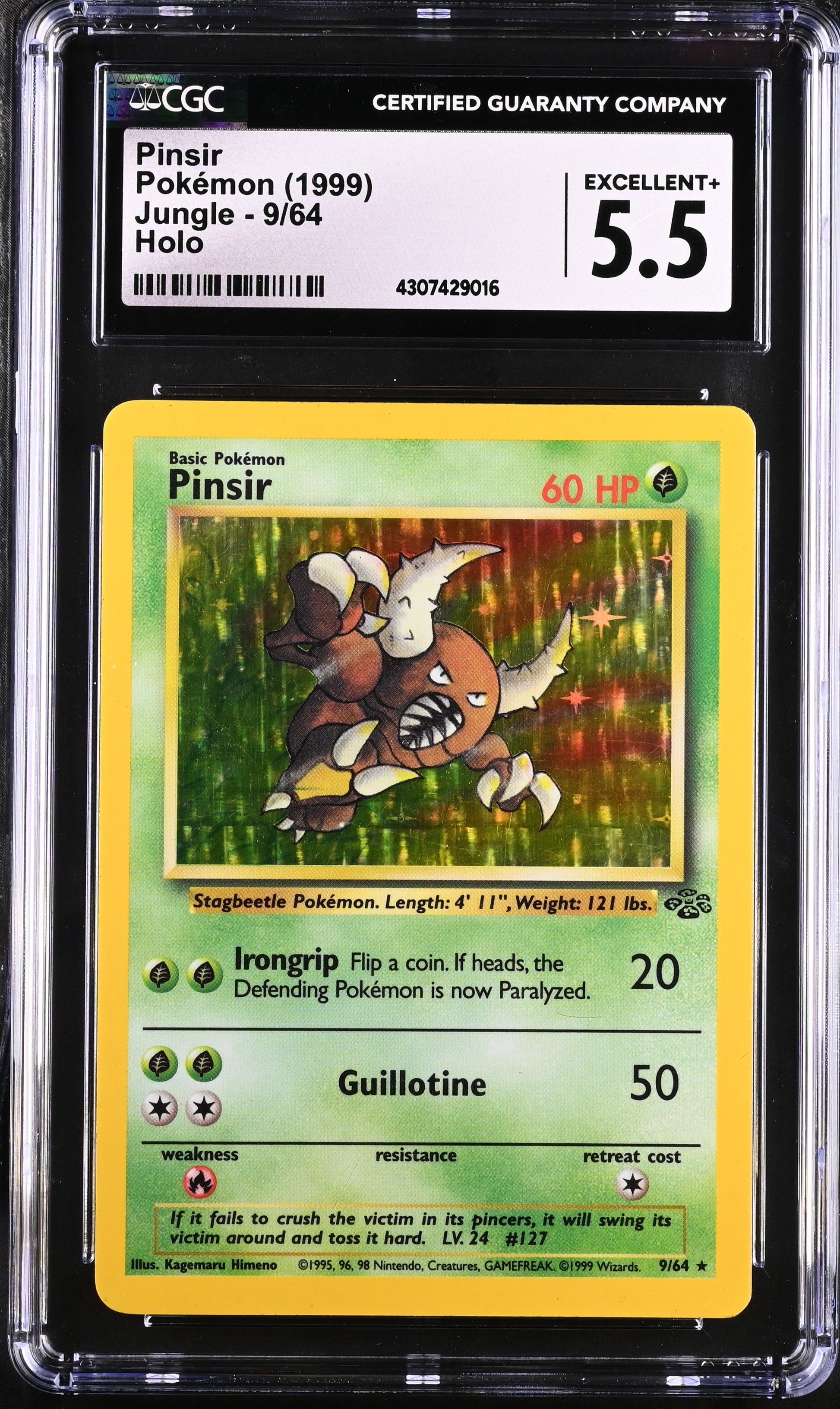 1999 Jungle #9/64 Pinsir CGC 5.5