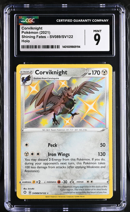 2021 Shining Fates #SV089/SV122 Corviknight CGC 9