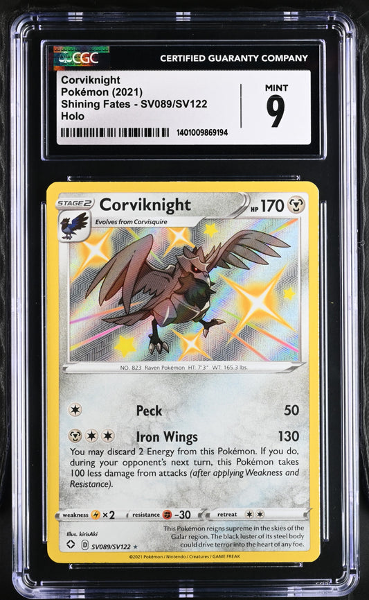 2021 Shining Fates #SV089/SV122 Corviknight CGC 9