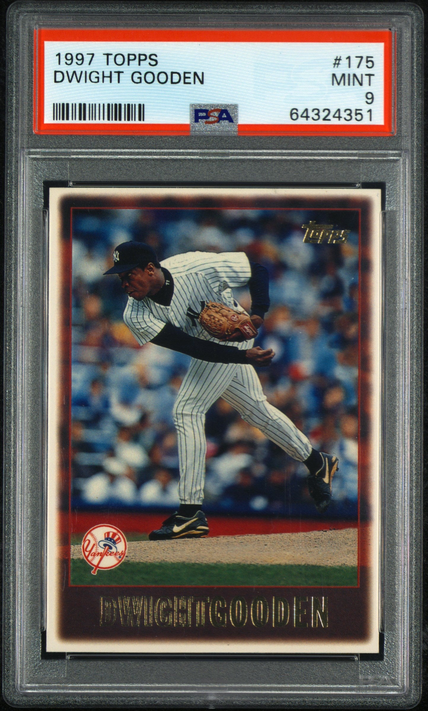 1997 Topps #175 Dwight Gooden PSA 9