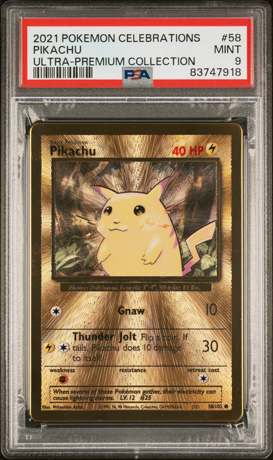 2021 Pokemon #58 Pikachu Ultra-Premium Collection PSA 9