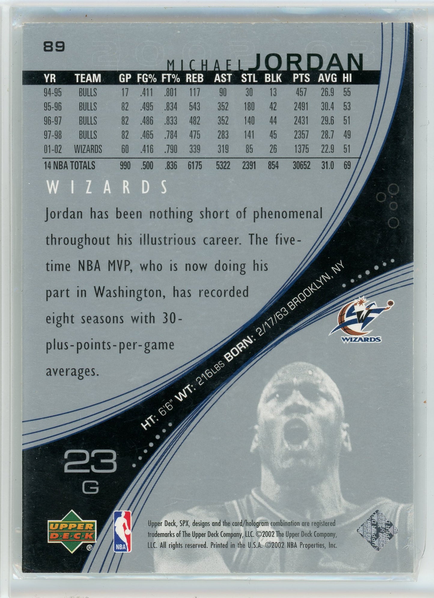 2002-03 SPx #89 Michael Jordan