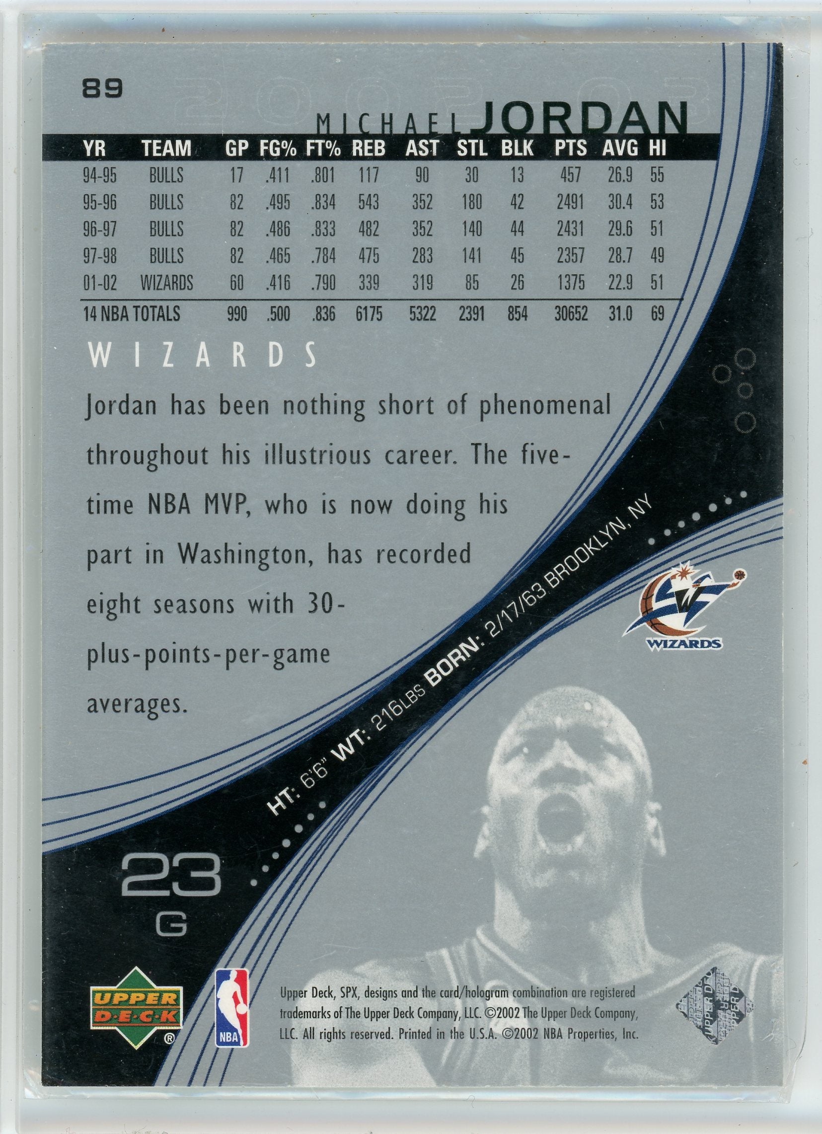 2002-03 SPx #89 Michael Jordan