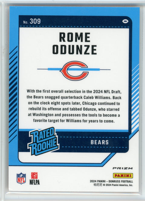 2024 Donruss #309 Rome Odunze Red Pandora Prizm