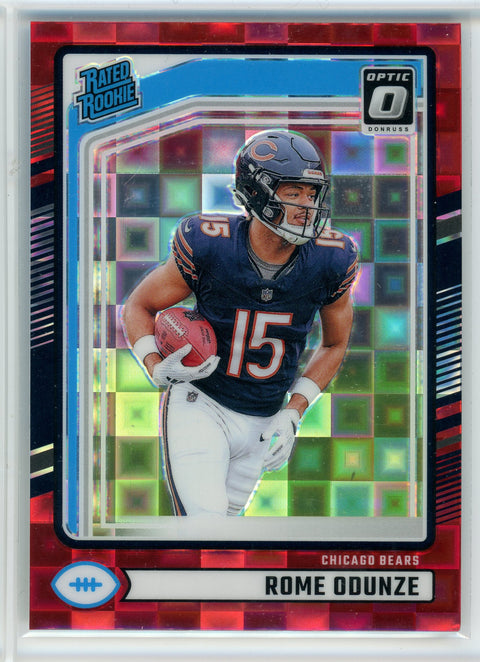 2024 Donruss #309 Rome Odunze Red Pandora Prizm