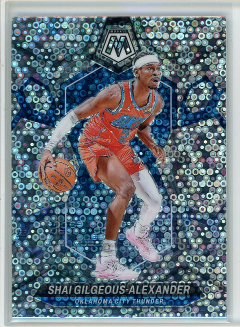 2023-24 Panini Mosaic #85 Shai Gilgeous-Alexander No Huddle Prizm