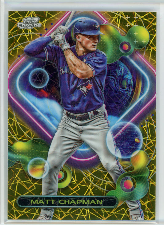 2023 Topps Cosmic Chrome #41 Matt Chapman Gold Interstellar Refractor #/50