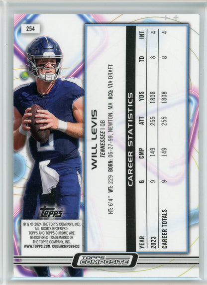 2024 Topps Cosmic Chrome #254 Will Levis Scope Prizm
