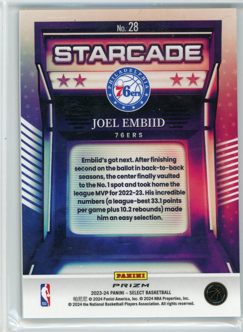 2023-24 Panini Select #28 Joel Embiid Starcade