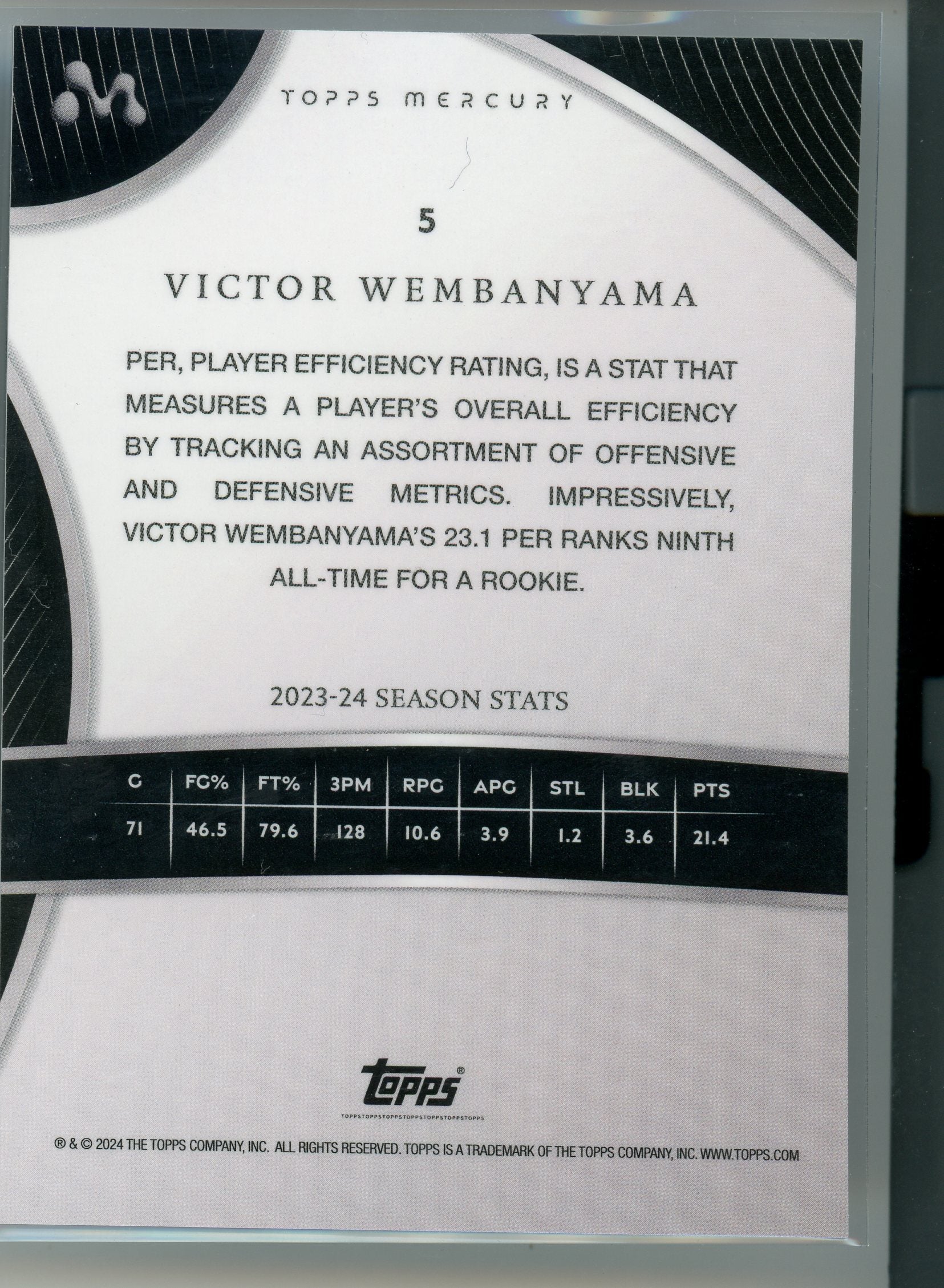 2024 Topps Mercury #5 Victor Wembanyama