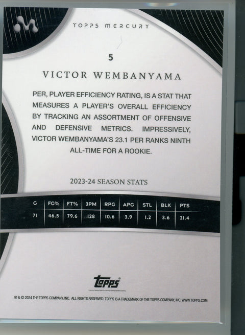 2024 Topps Mercury #5 Victor Wembanyama