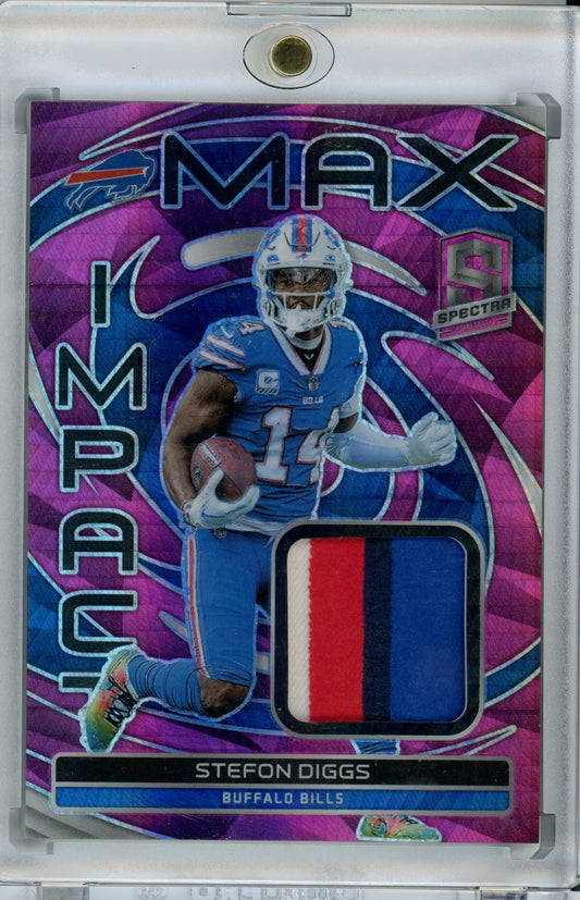 2023 Panini Spectra #MI-SDI Stefon Diggs Max Impact Pink Patch /15