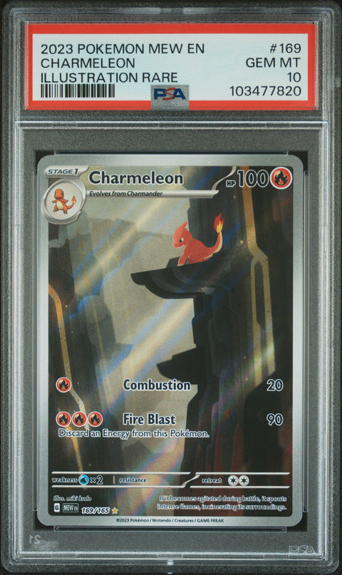 2023 Pokemon Mew En-151 #169 Charmeleon Illustration Rare PSA 10
