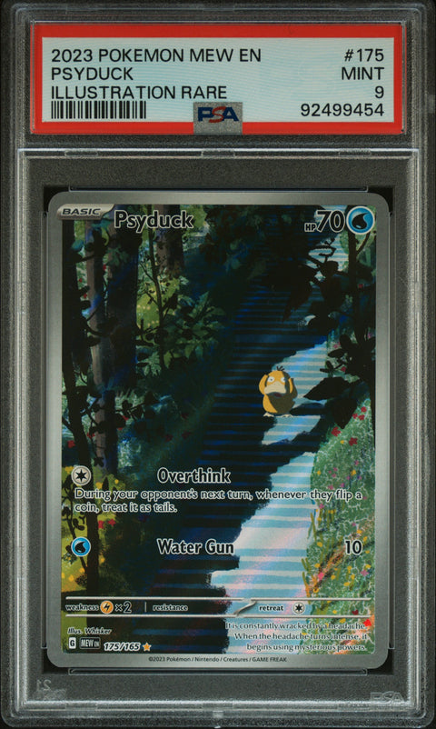 2023 Pokemon Mew En-151 #175 Psyduck Illustration Rare PSA 9