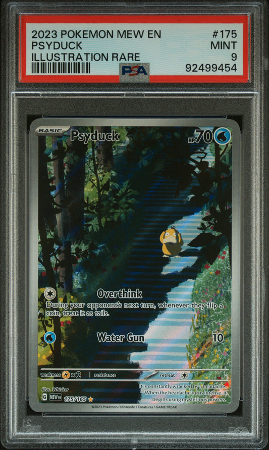 2023 Pokemon Mew En-151 #175 Psyduck Illustration Rare PSA 9