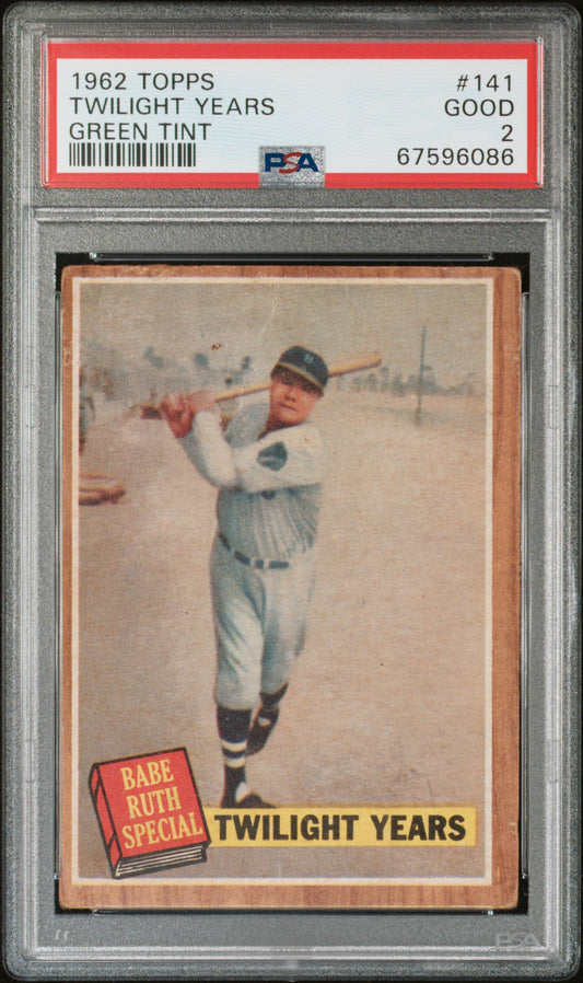 1962 Topps #141 Twilight Years Green Tint PSA 2