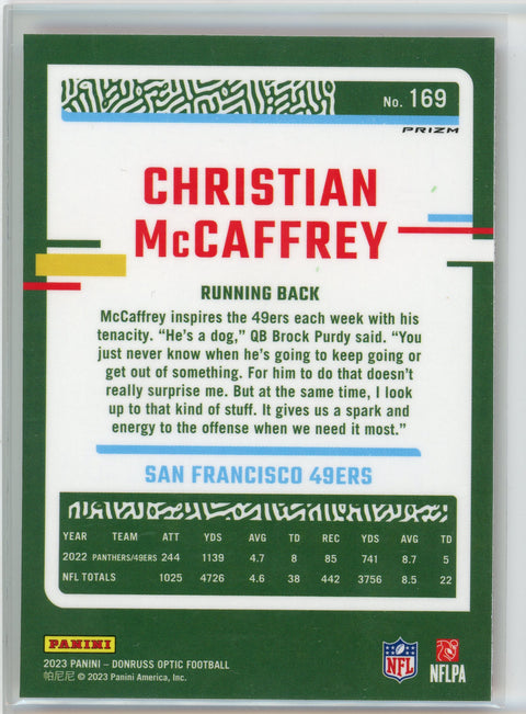 2023 Donruss Optic #169 Christian McCaffrey Red Stars