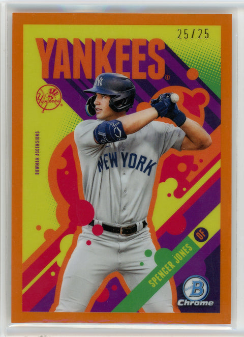 2024 Bowman Chrome #BA-25 Spencer Jones Orange Foil /25