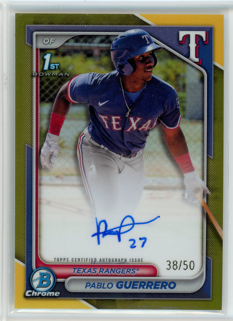 2024 Bowman Chrome #CPA-PG Pablo Guerrero Gold Foil Auto /50