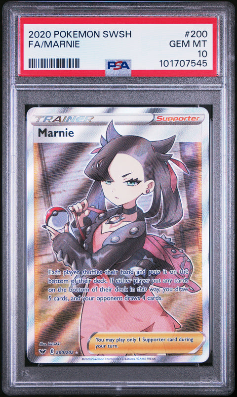 2020 Pokemon Sword & Shield #200 Fa/Marnie PSA 10