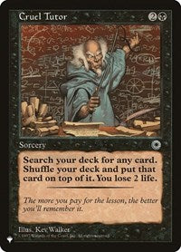 MTG The List Reprints Cruel Tutor