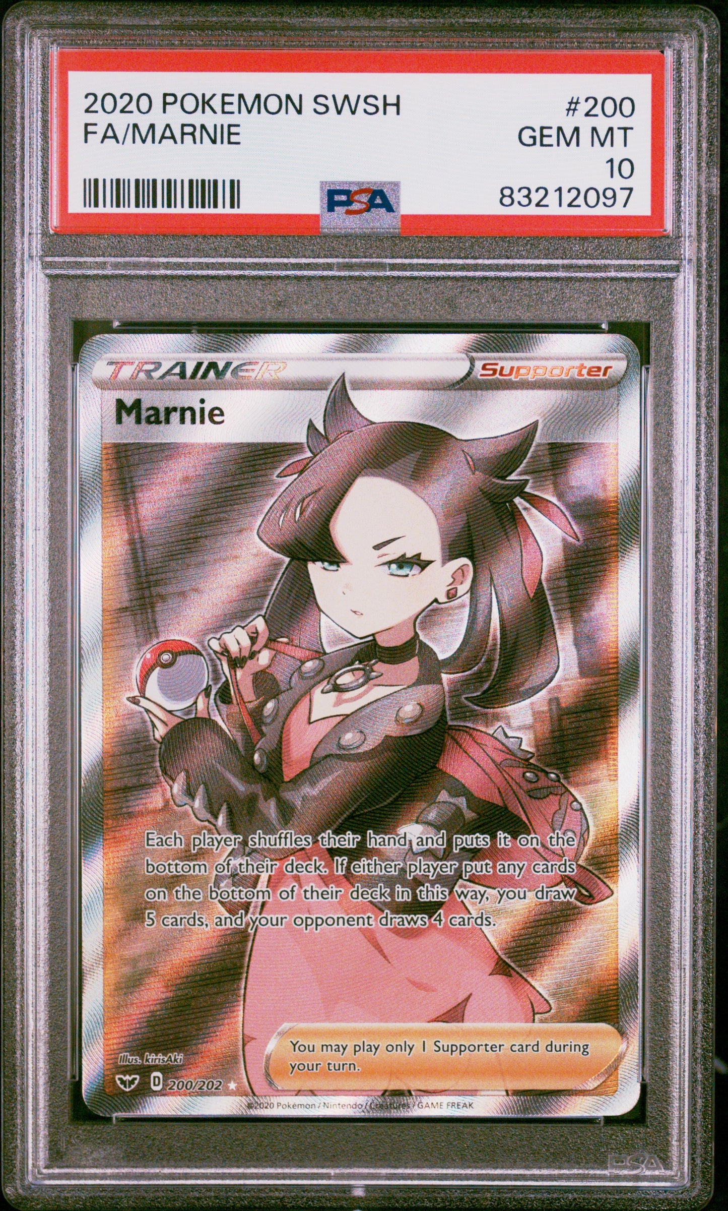 2020 Pokemon Sword & Shield #200 Fa/Marnie PSA 10