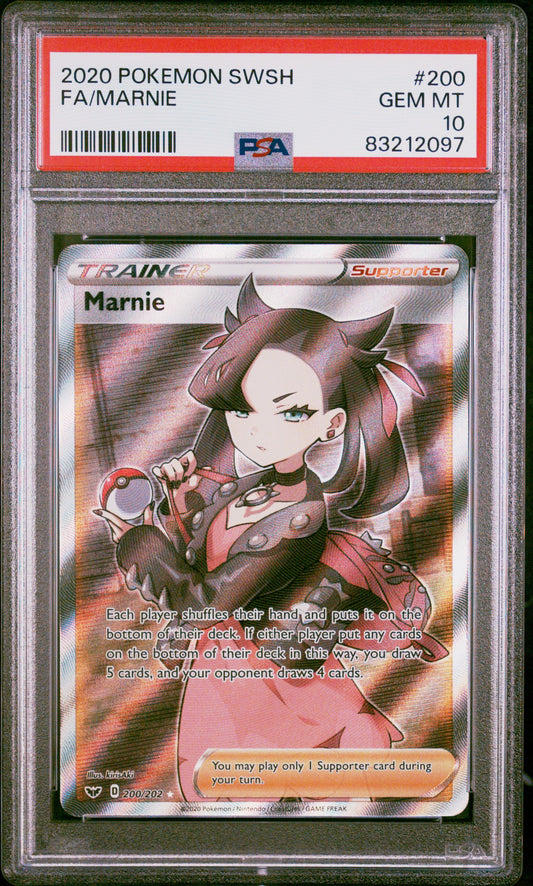 2020 Pokemon Sword & Shield #200 Fa/Marnie PSA 10