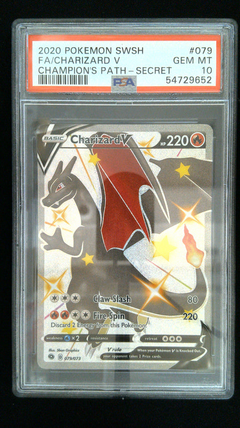 2020 Pokemon #079 Fa/Charizard V Champion'S Path-Secret PSA 10