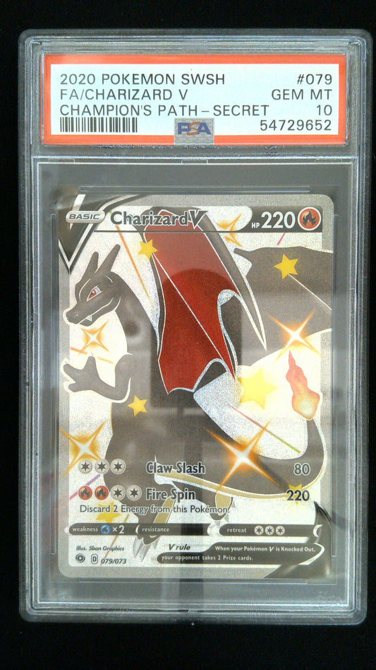 2020 Pokemon #079 Fa/Charizard V Champion'S Path-Secret PSA 10