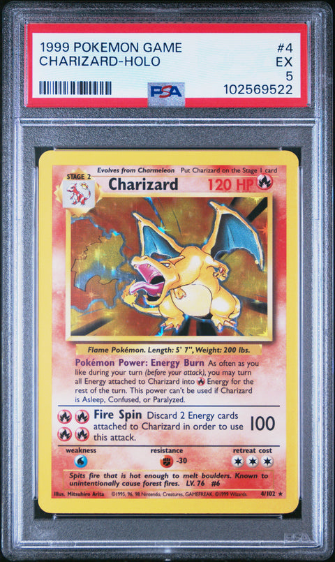 1999 Pokemon Game #4 Charizard-Holo PSA 5