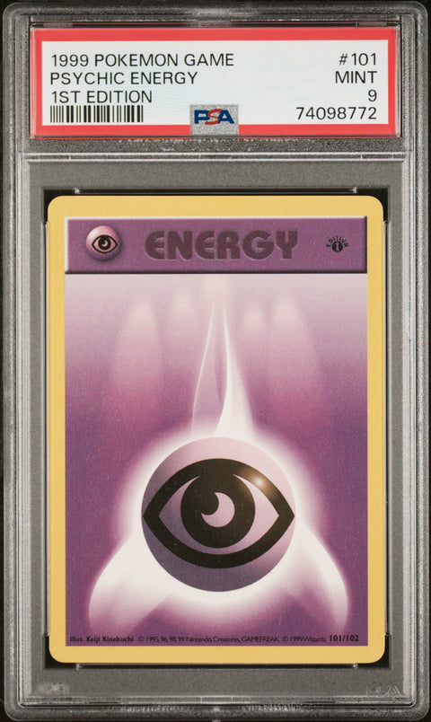 1999 Pokemon Game #101 Psychic Energy 1st Edition PSA 9