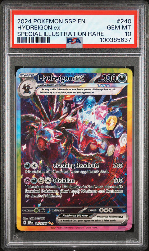 2024 Pokemon #240 Hydreigon Ex Special Illustration Rare PSA 10