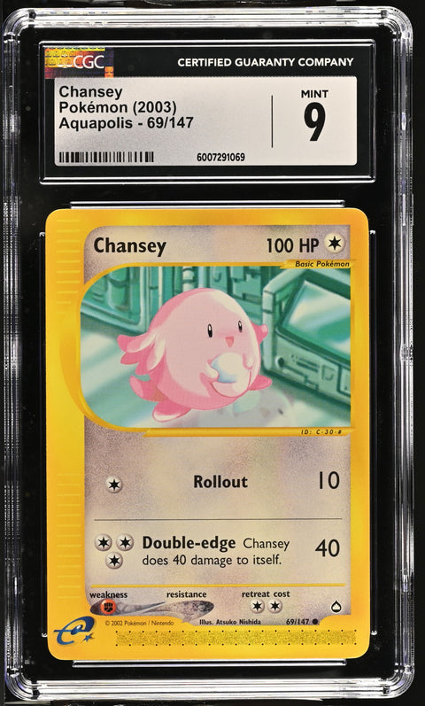 2003 Aquapolis #69/147 Chansey CGC 9