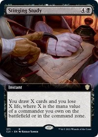 MTG Commander 2021 Stinging Study (Extended Art)