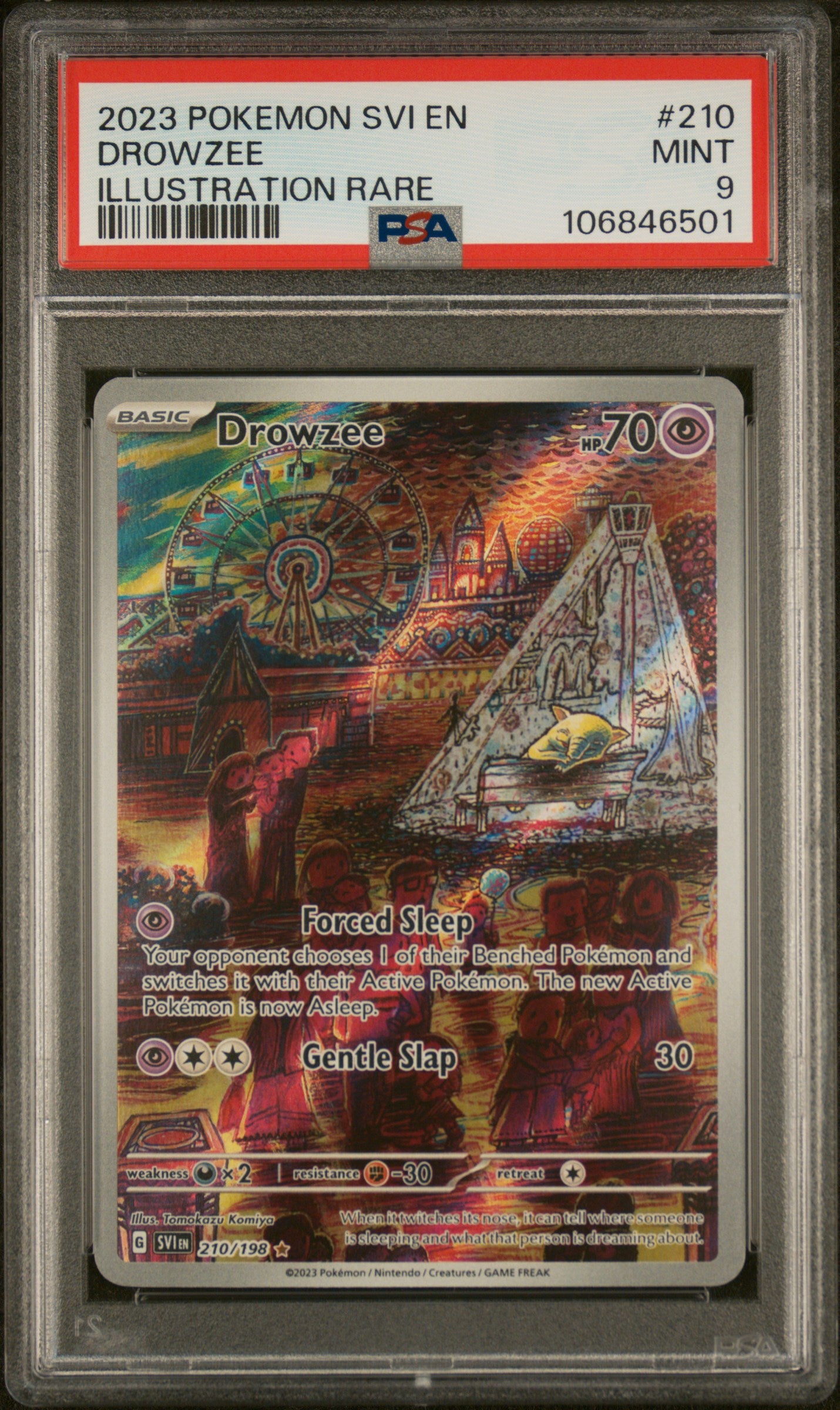 2023 Pokemon Svi En-Scarlet & Violet #210 Drowzee Illustration Rare PSA 9
