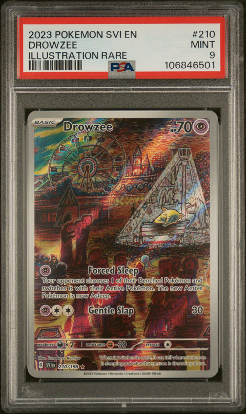 2023 Pokemon Svi En-Scarlet & Violet #210 Drowzee Illustration Rare PSA 9
