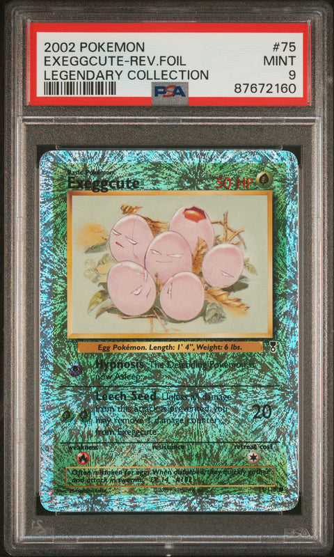 2002 Pokemon Legendary Collection #75 Exeggcute-Rev.Foil PSA 9