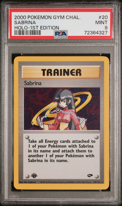 2000 Pokemon Gym Challenge #20 Sabrina Holo-1st Edition PSA 9