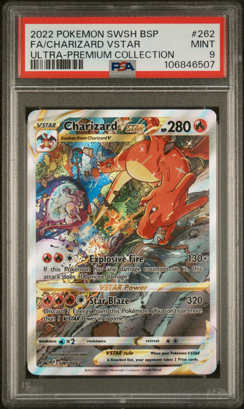 2022 Pokemon Black Star Promo #262 Fa/Charizard Vstar UPC PSA 9
