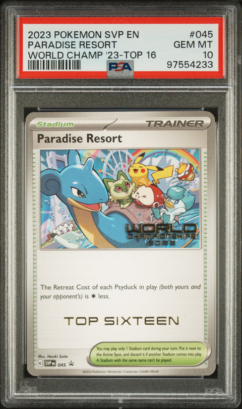 2023 Pokemon Svp En-Sv Black Star Promo Paradise Resort #045 PSA 10