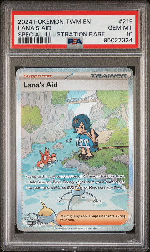 2024 Pokemon Twm En-Twilight Masquerade Lana'S Aid #219 PSA 10