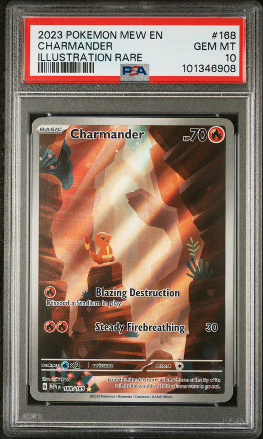 2023 Pokemon Mew En-151 Charmander #168 PSA 10