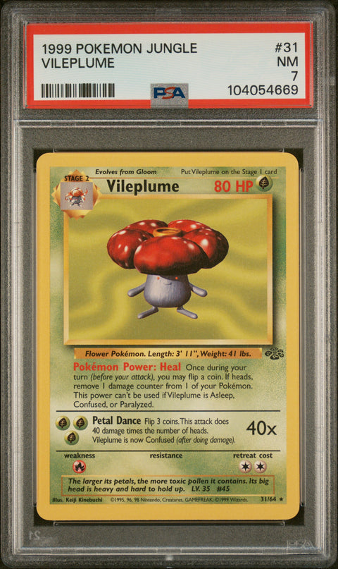 1999 Pokemon Jungle #31 Vileplume PSA 7