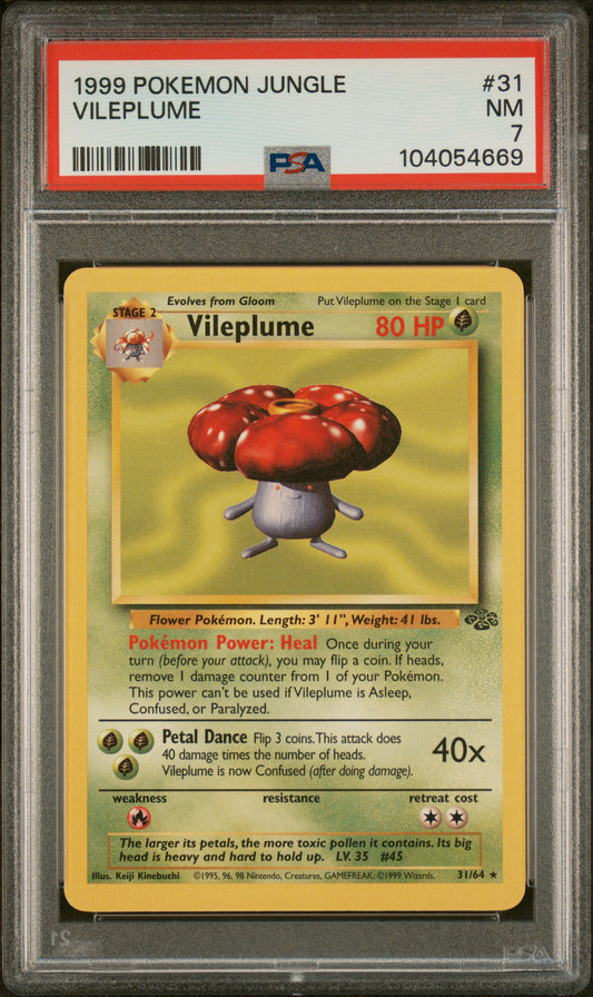 1999 Pokemon Jungle #31 Vileplume PSA 7