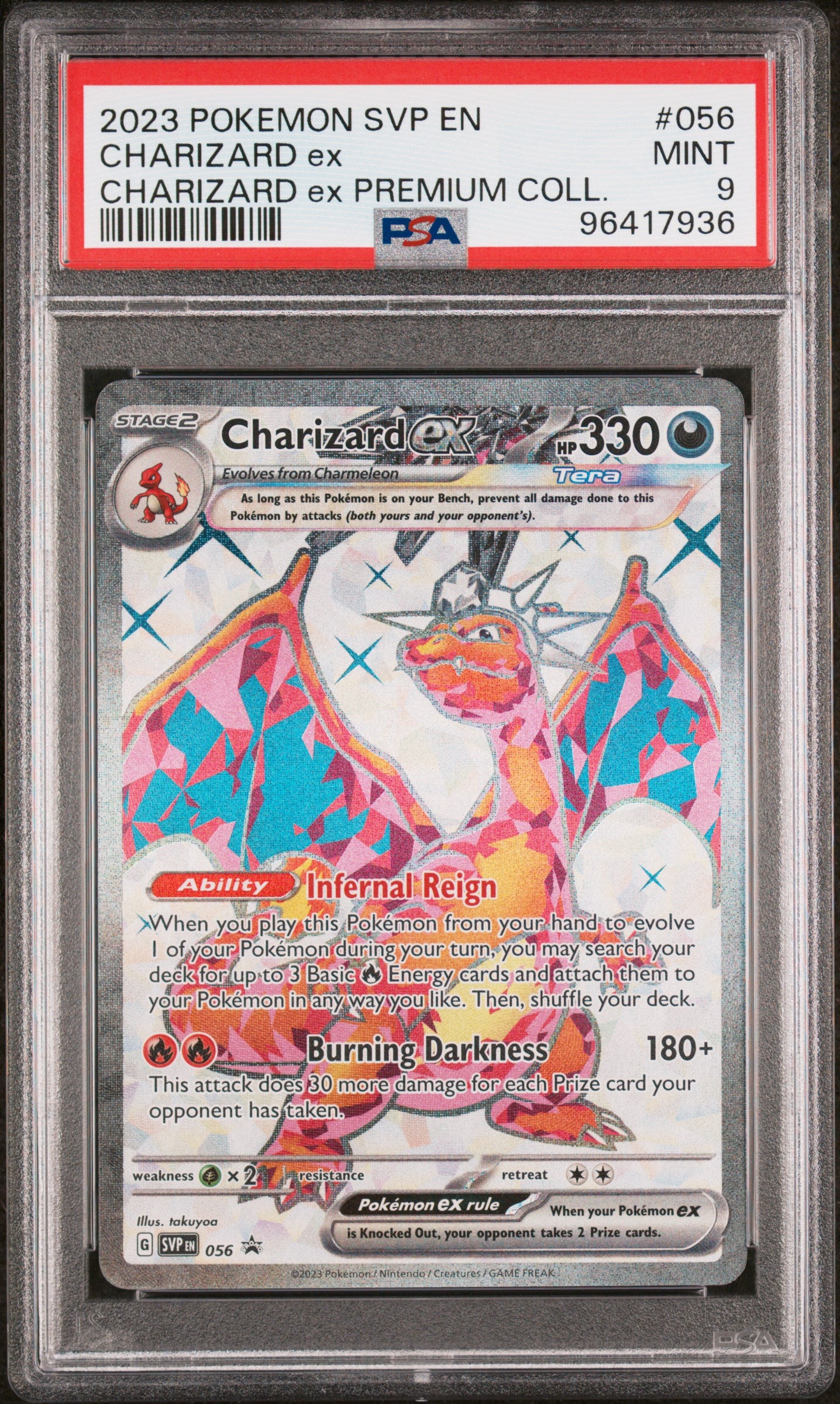2023 Pokemon Svp En-Sv Black Star Promo #056 Charizard Ex PSA 9